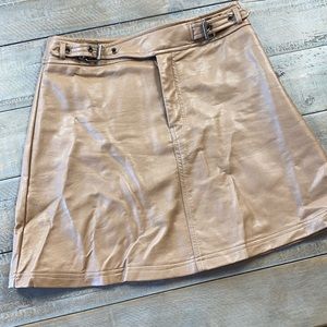 Brown leather looking skirt